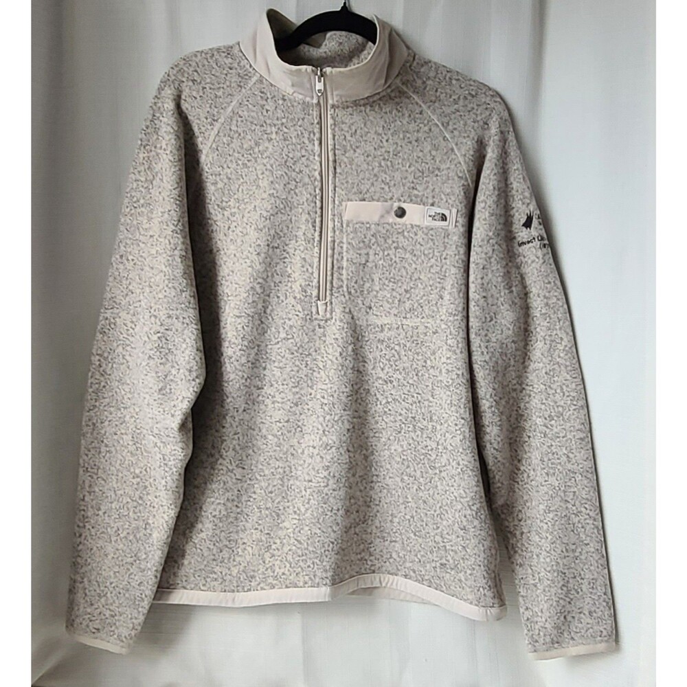The North Face Men's M Quarter Zip Sweater Fleece Pullover Gray Active Wealth